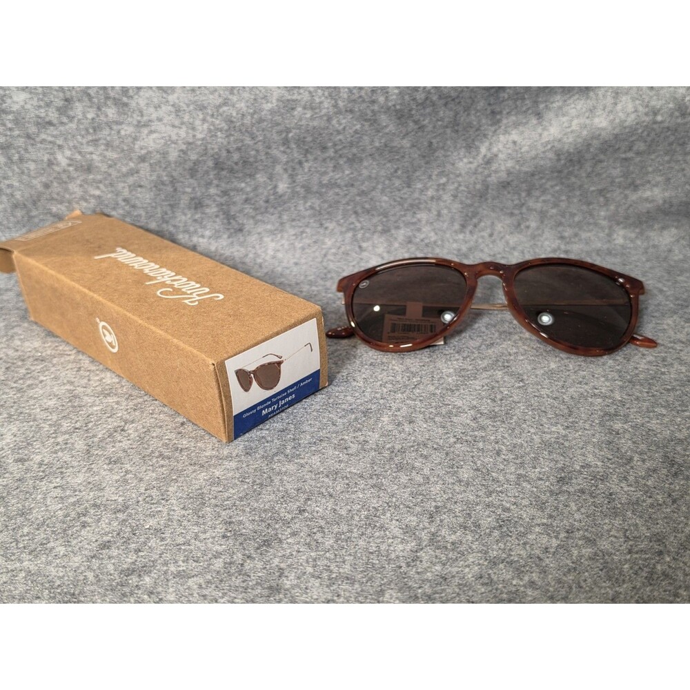 Knockaround Mary Janes Glossy Blonde Tortoise Sunglasses Amber Lens